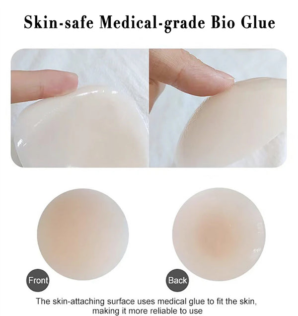 Round Adhesive Reusable Invisible Silicone Nipple Covers
