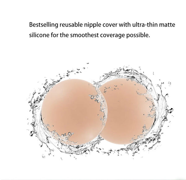 Round Adhesive Reusable Invisible Silicone Nipple Covers