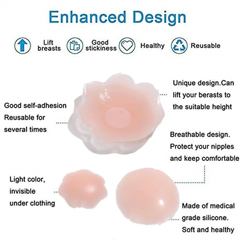 Reusable Push Up Nipple Covers Set | Invisible Lift & Seamless Coverage