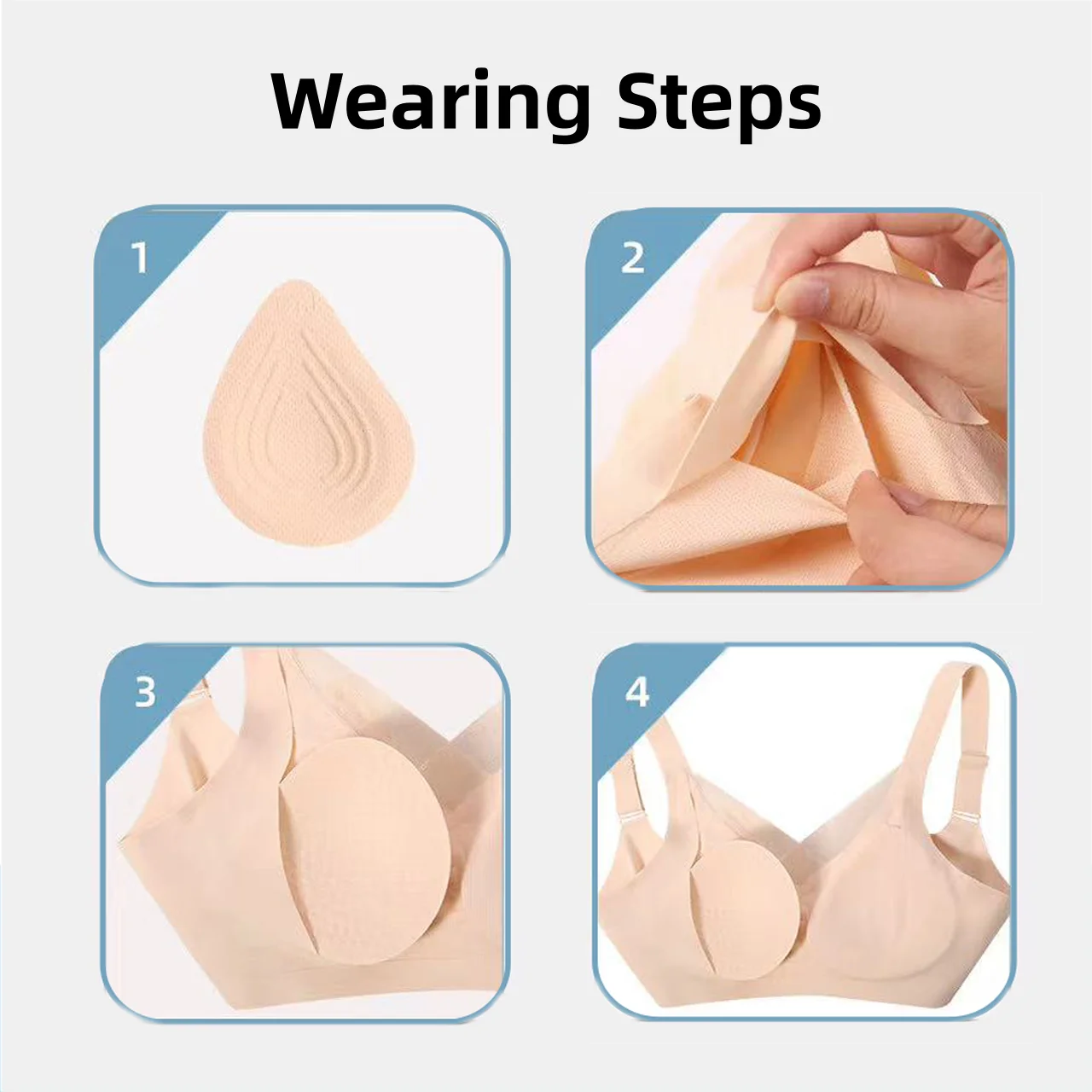 Post Surgery Cotton Bra Insert Pads | Breathable Washable Bra Inserts