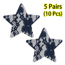Fabric Nipple Covers Heart Cross and Star Shapes