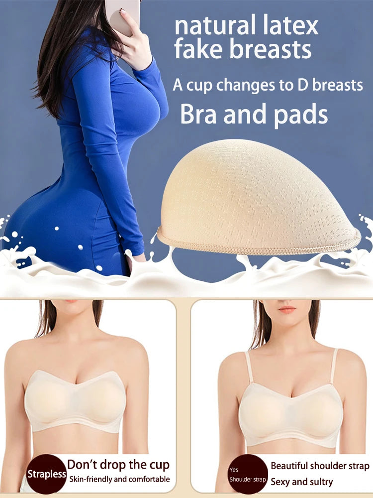 Push Up Bra Inserts Breast Enhancer Pads | Natural Lift & Volume