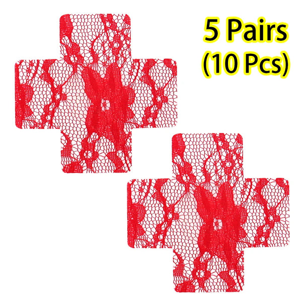 Fabric Nipple Covers Heart Cross and Star Shapes