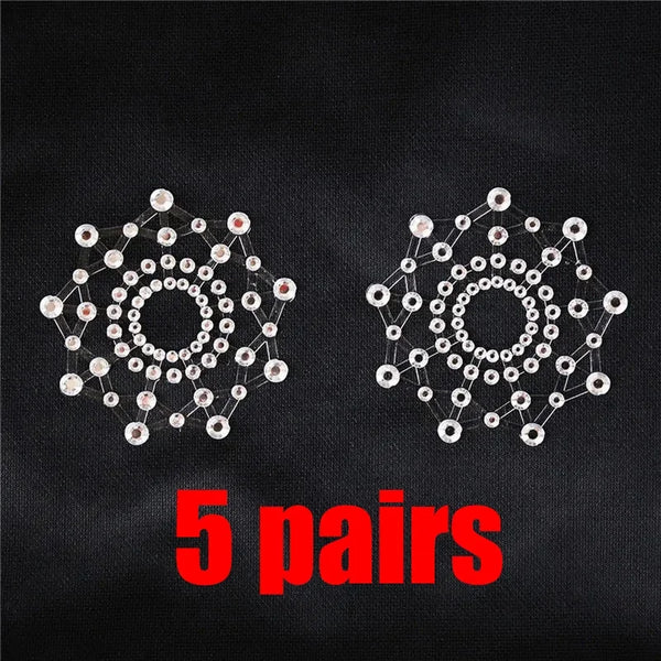 Rhinestone Adhesive Nipple Covers for Women