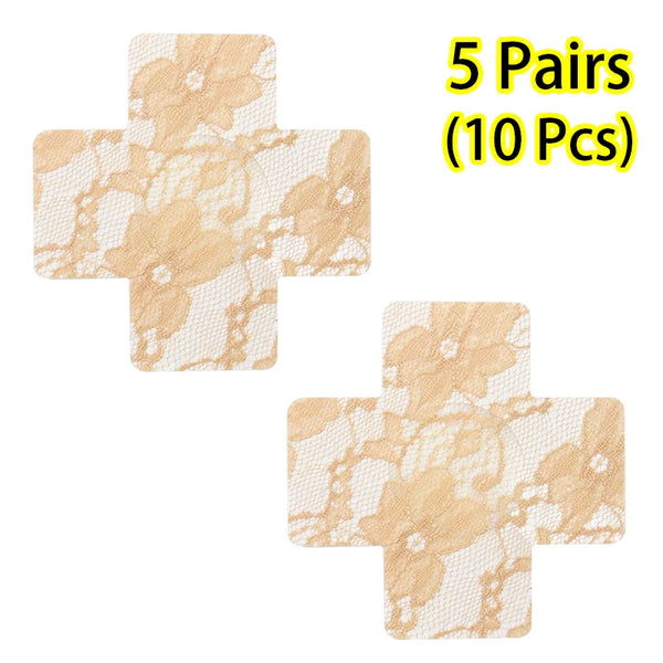 Fabric Nipple Covers Heart Cross and Star Shapes