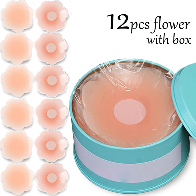 Reusable Silicone Breast Petals with Case | Invisible Nipple Covers