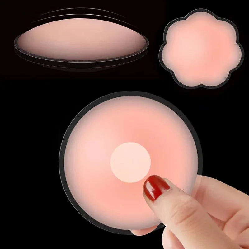 Reusable Push Up Nipple Covers Women | Invisible Silicone Breast Petals