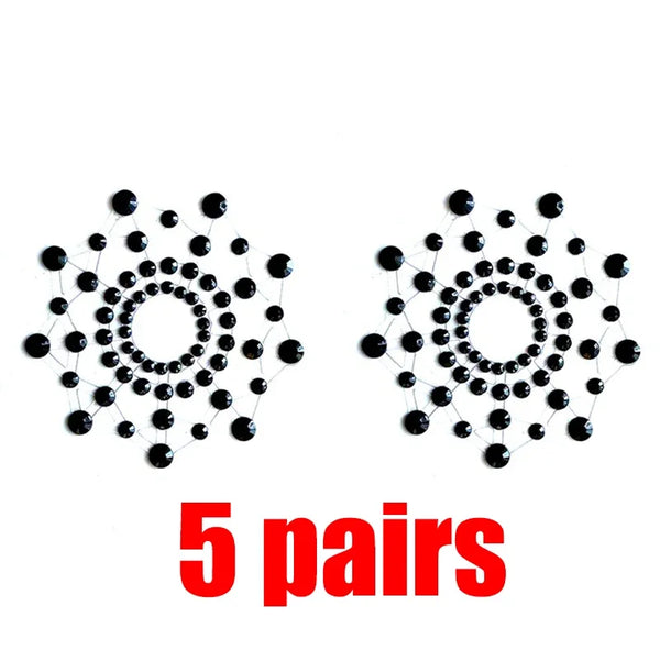 Rhinestone Adhesive Nipple Covers for Women