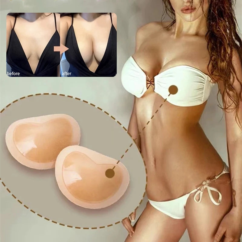 Push Up Bikini Bra Insert Pads | Silicone Swimsuit & Bra Enhancer