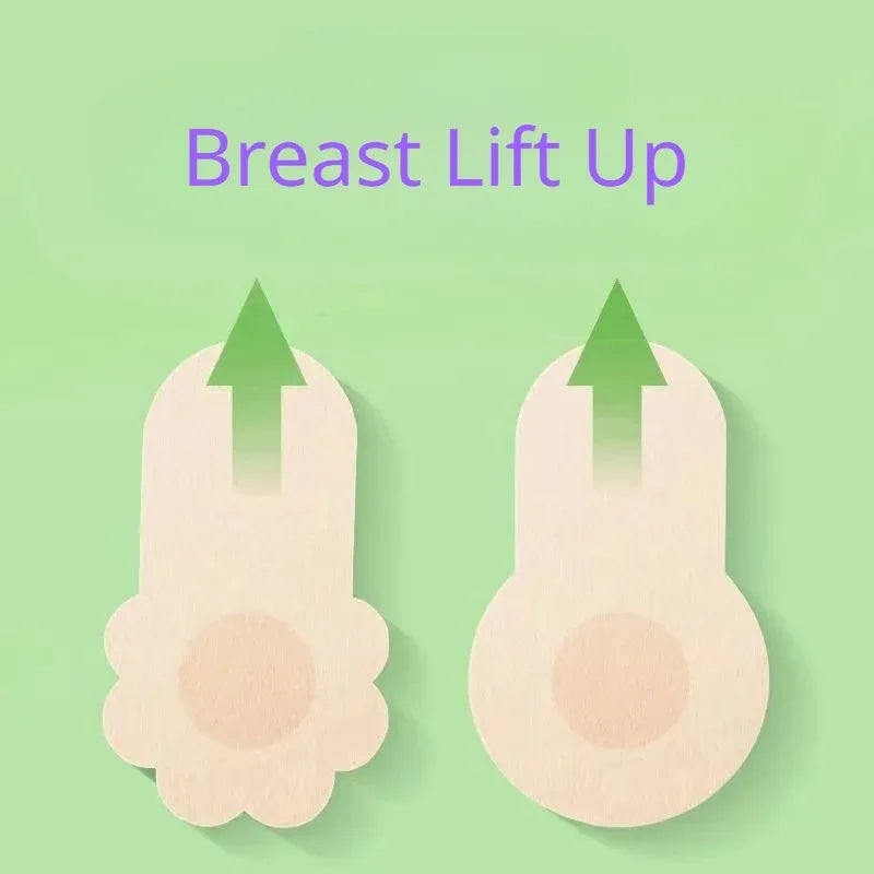 Invisible Breast Lift Tape with Covers | Nude Adhesive Lift & Coverage Set