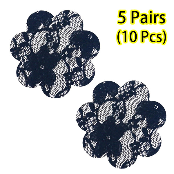 Fabric Nipple Covers Heart Cross and Star Shapes