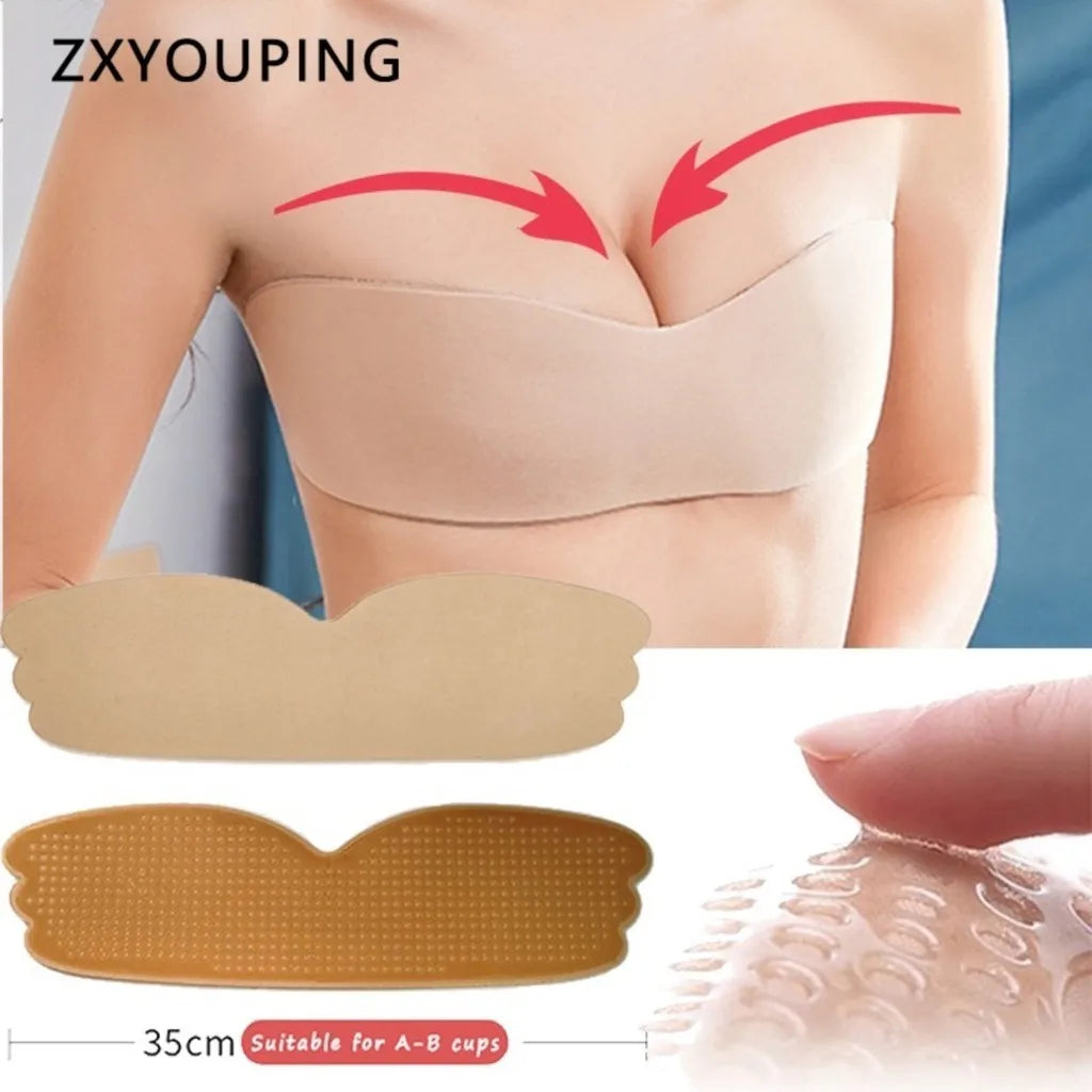 Seamless Push Up Silicone Bra Pad | Invisible Adhesive Lift Inserts