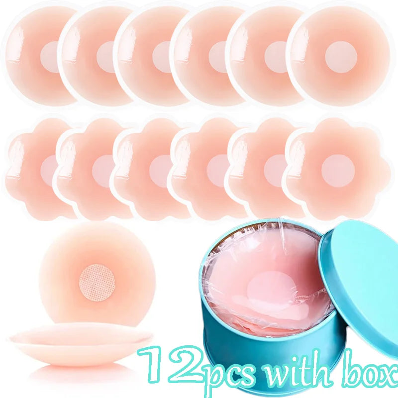 Reusable Silicone Breast Petals with Case | Invisible Nipple Covers