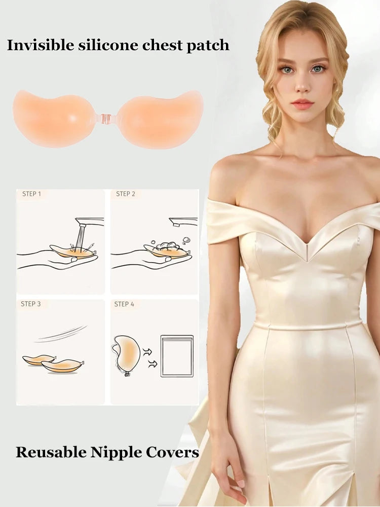Mango Shape Silicone Nipple Covers Women | Reusable Invisible Breast Petals