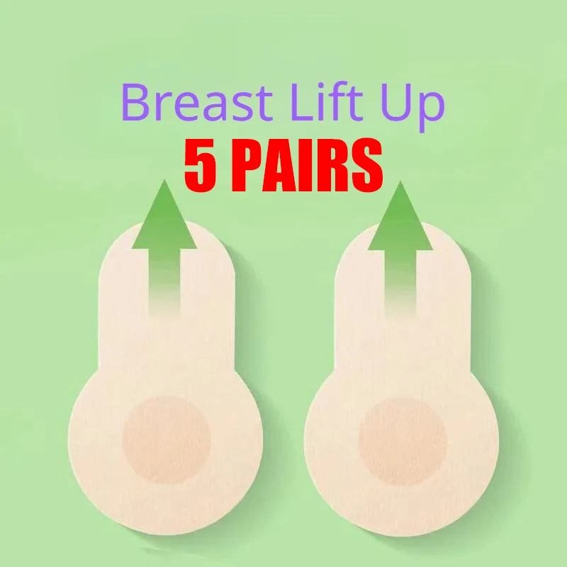 Invisible Breast Lift Tape with Covers | Nude Adhesive Lift & Coverage Set