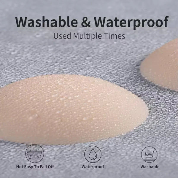 Round Adhesive Reusable Invisible Silicone Nipple Covers