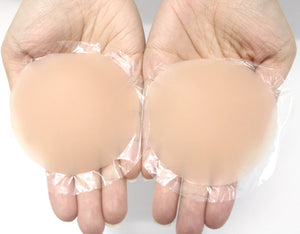 Round Adhesive Reusable Invisible Silicone Nipple Covers