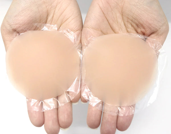 Round Adhesive Reusable Invisible Silicone Nipple Covers