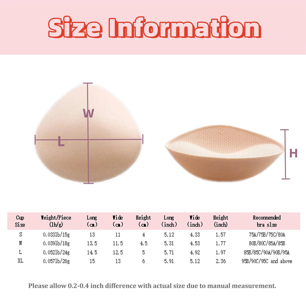 Post Surgery Cotton Bra Insert Pads | Breathable Washable Bra Inserts