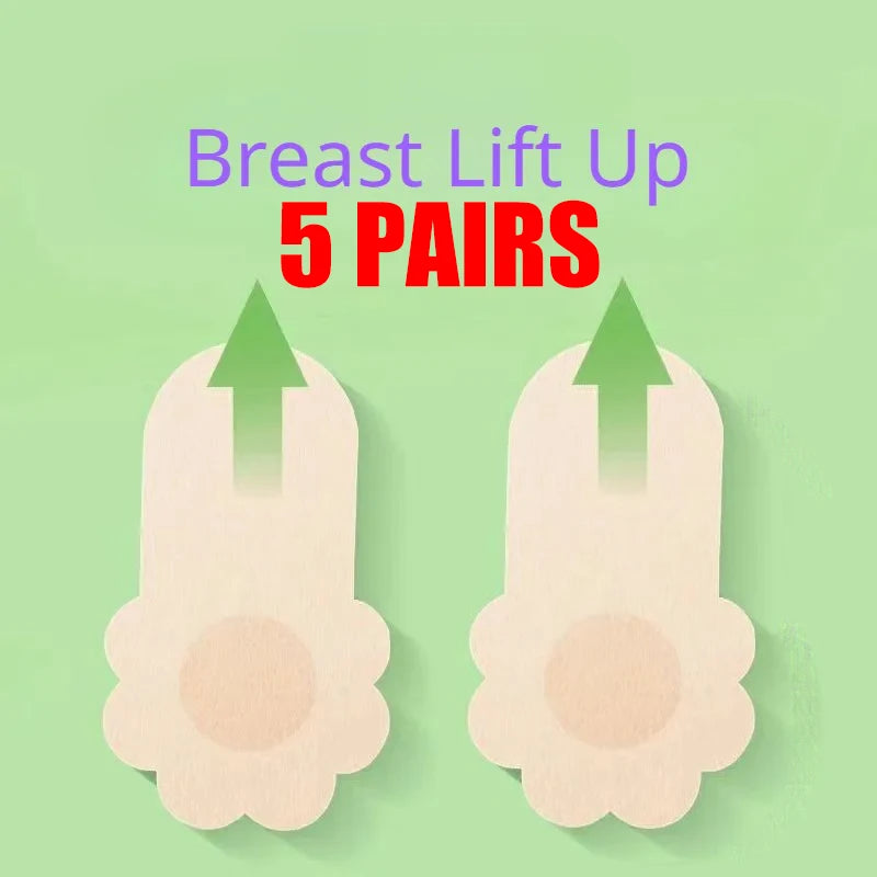 Invisible Breast Lift Tape with Covers | Nude Adhesive Lift & Coverage Set