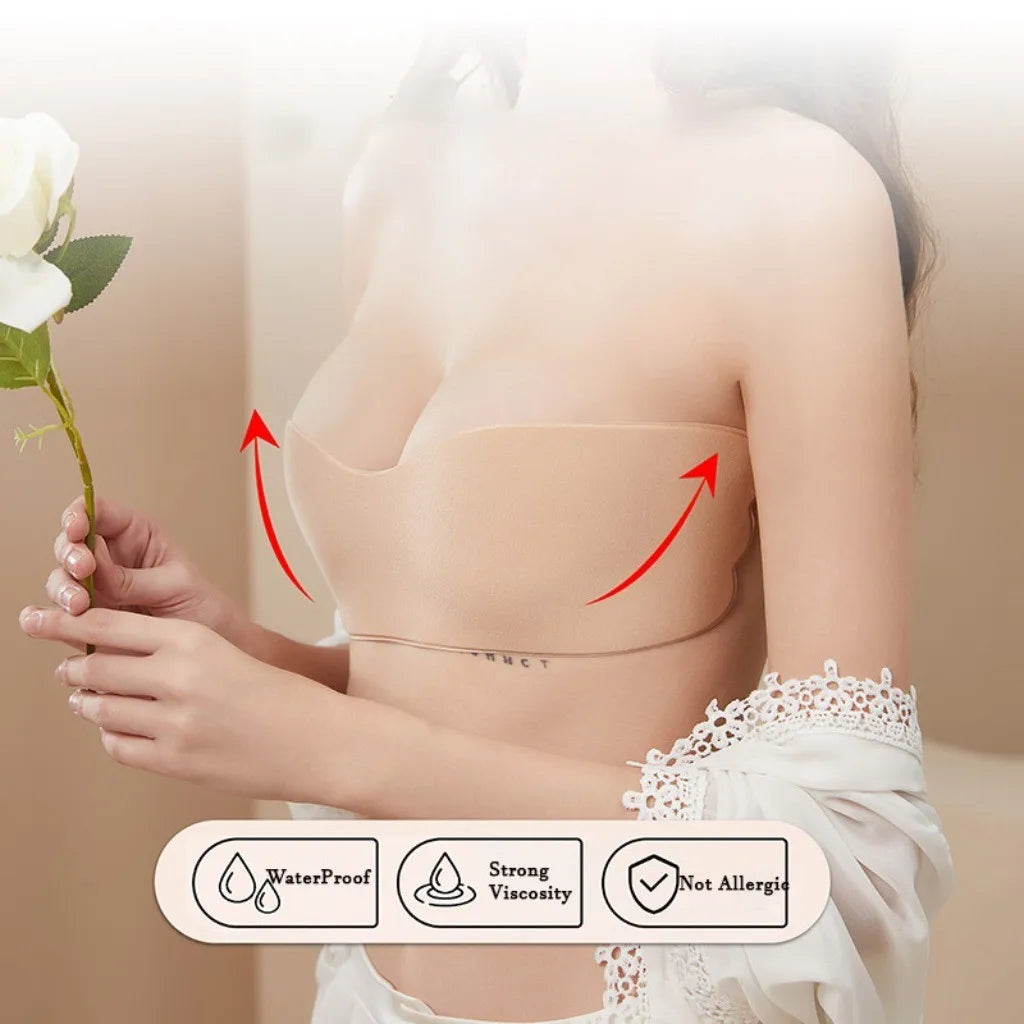 Seamless Push Up Silicone Bra Pad | Invisible Adhesive Lift Inserts
