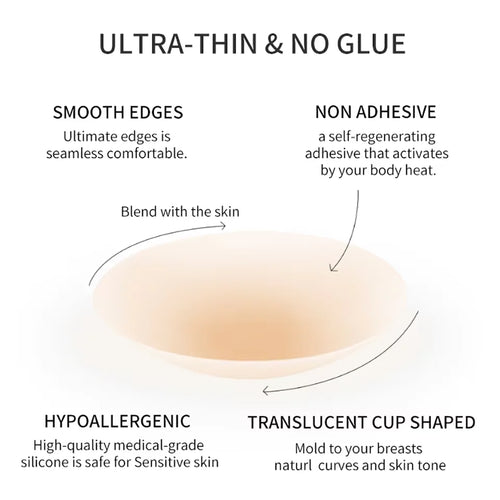 Non Adhesive Reusable Silicone Breast Covers