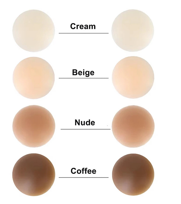 Round Adhesive Reusable Invisible Silicone Nipple Covers
