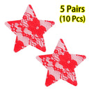 Fabric Nipple Covers Heart Cross and Star Shapes