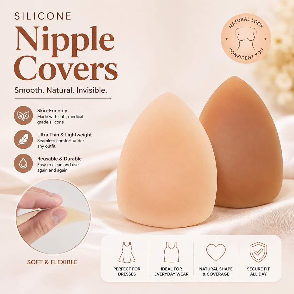 Triangle Adhesive Reusable Silicone Nipple Covers