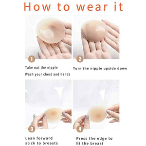 Round Adhesive Reusable Invisible Silicone Nipple Covers