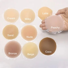 Round Adhesive Reusable Invisible Silicone Nipple Covers