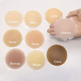 Round Adhesive Reusable Invisible Silicone Nipple Covers